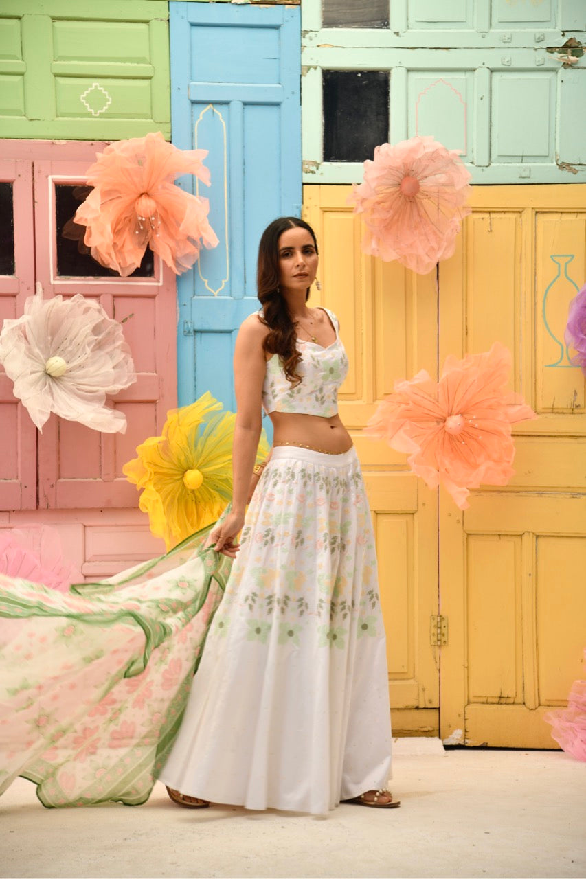 Gayatri Lehenga in Ivory