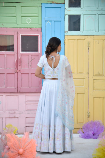 Gayatri Lehenga in Blue