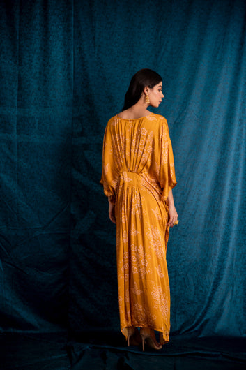 Rooh Sequin Kaftan in Yellow