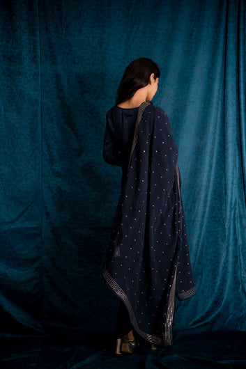 Rooh Kurta Set in Sapphire