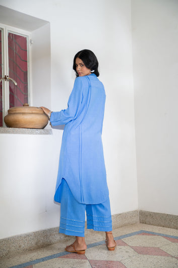 Noor Embroidered Kurta in Blue